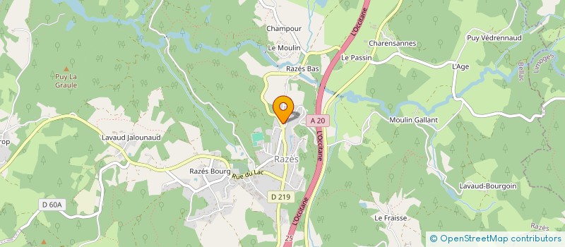 localisation de l'entreprise COMMUNE DE RAZES  RAZES