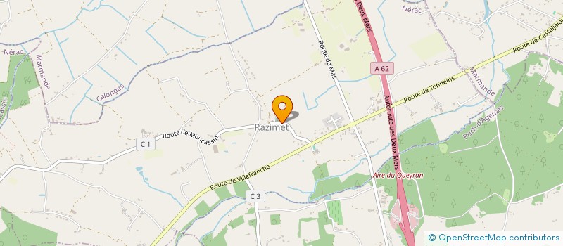 localisation de l'entreprise COMMUNE DE RAZIMET  RAZIMET