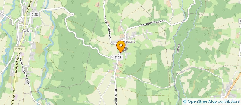 localisation de l'entreprise COMMUNE DE RECURT  RECURT