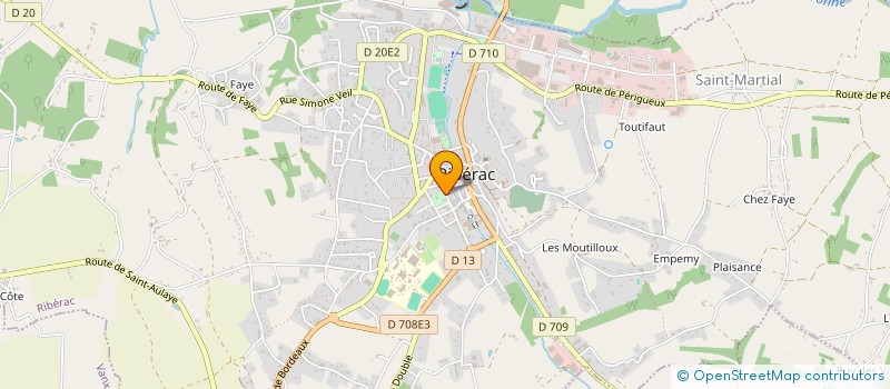 localisation de l'entreprise COMMUNE DE RIBERAC  RIBERAC