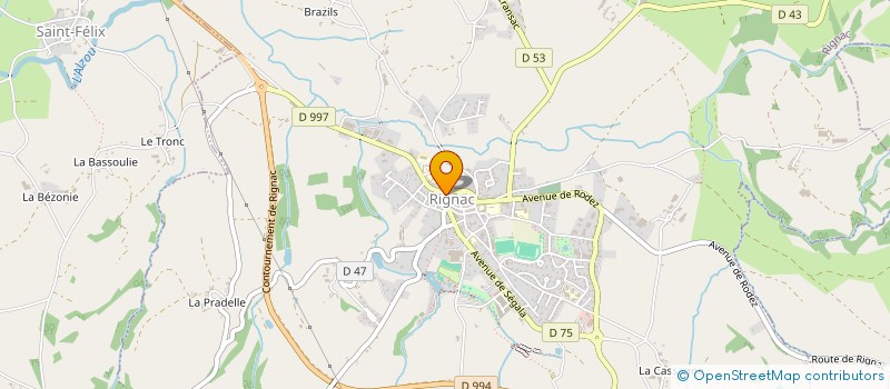 localisation de l'entreprise COMMUNE DE RIGNAC  RIGNAC