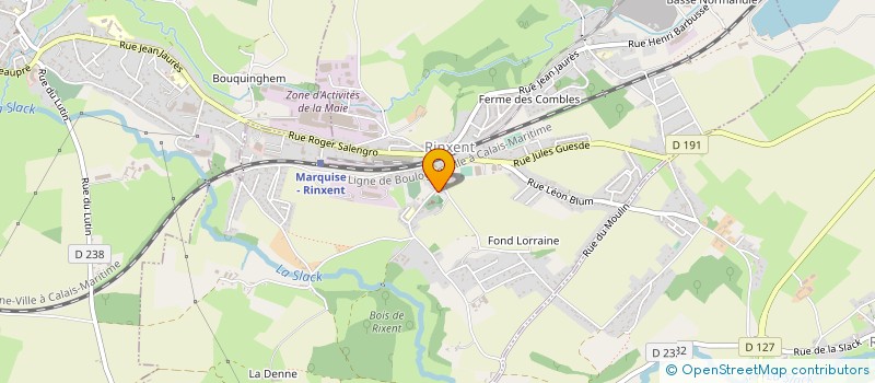 localisation de l'entreprise COMMUNE DE RINXENT  RINXENT