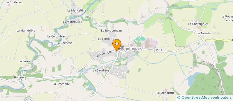 localisation de l'entreprise COMMUNE DE ROCHETREJOUX  ROCHETREJOUX
