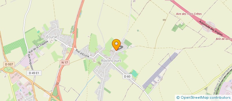 localisation de l'entreprise COMMUNE DE ROCLINCOURT  ROCLINCOURT
