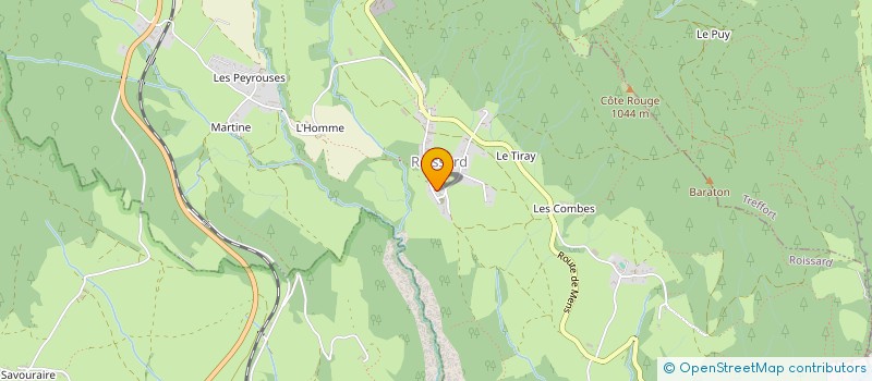 localisation de l'entreprise COMMUNE DE ROISSARD  ROISSARD