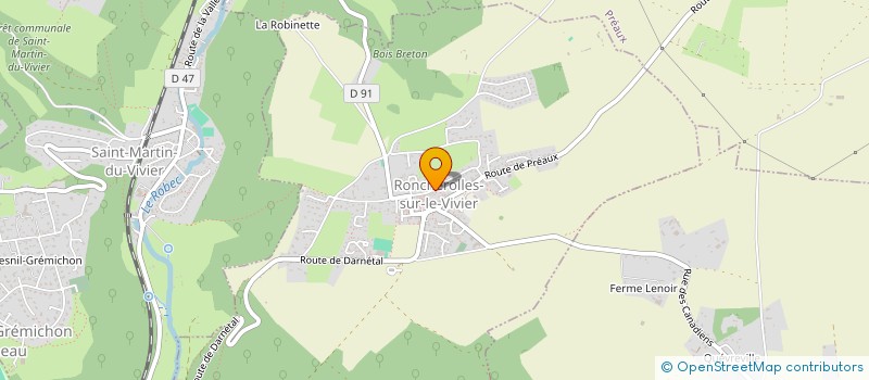 localisation de l'entreprise COMMUNE DE RONCHEROLLES SUR LE VIVIER  RONCHEROLLES-SUR-LE-VIVIER