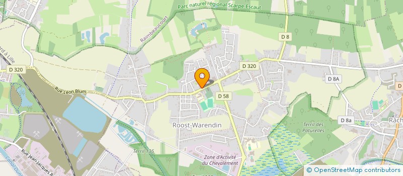 localisation de l'entreprise COMMUNE DE ROOST WARENDIN  ROOST-WARENDIN