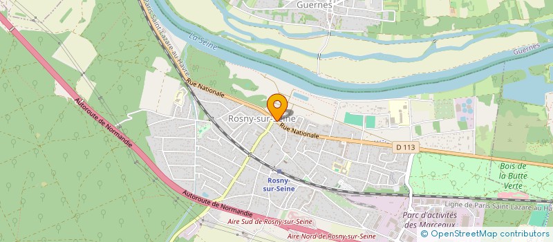 localisation de l'entreprise COMMUNE DE ROSNY SUR SEINE  ROSNY-SUR-SEINE