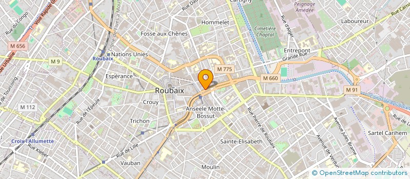 localisation de l'entreprise COMMUNE DE ROUBAIX à ROUBAIX