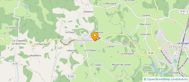 localisation de l'entreprise COMMUNE DE ROUMEGOUX à ROUMEGOUX
