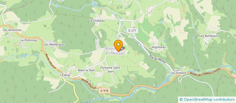 localisation de l'entreprise COMMUNE DE ROUSSILLON EN MORVAN  ROUSSILLON-EN-MORVAN