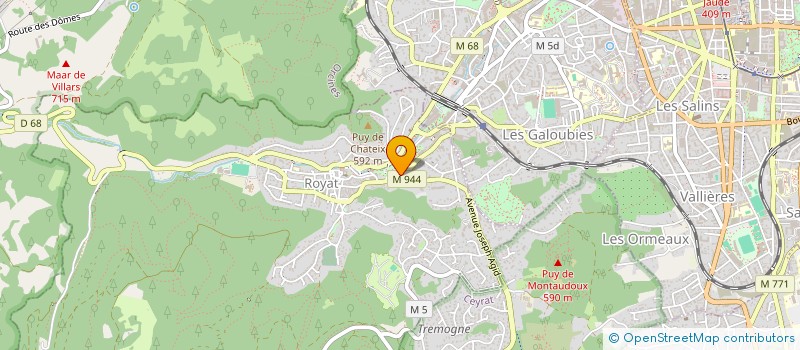 localisation de l'entreprise COMMUNE DE ROYAT  ROYAT