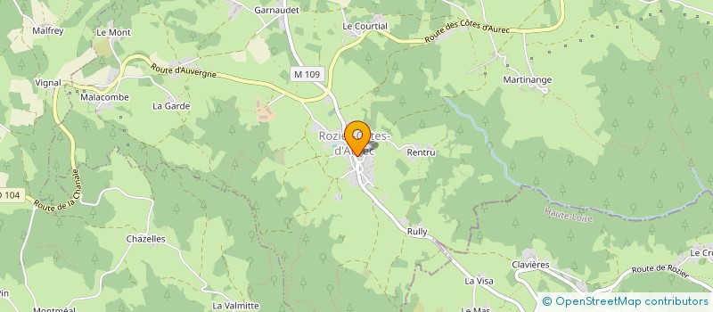 localisation de l'entreprise COMMUNE DE ROZIER COTES D AUREC  ROZIER-COTES-D'AUREC