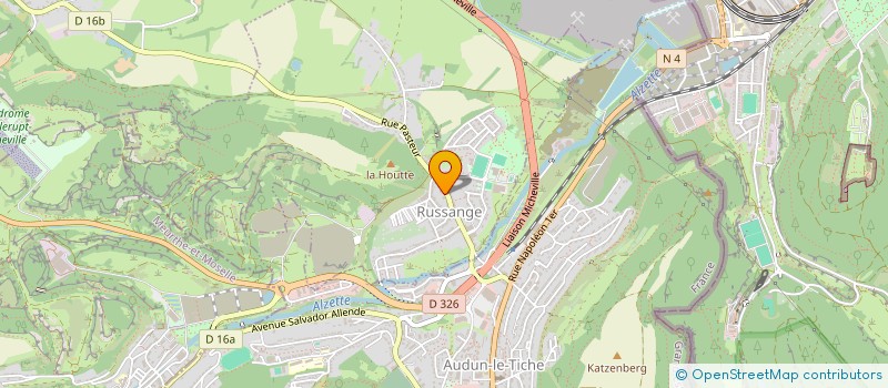 localisation de l'entreprise COMMUNE DE RUSSANGE  RUSSANGE