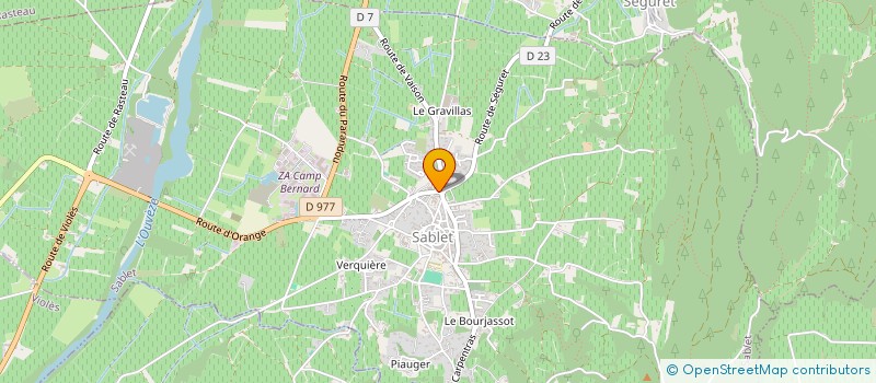 localisation de l'entreprise COMMUNE DE SABLET  SABLET