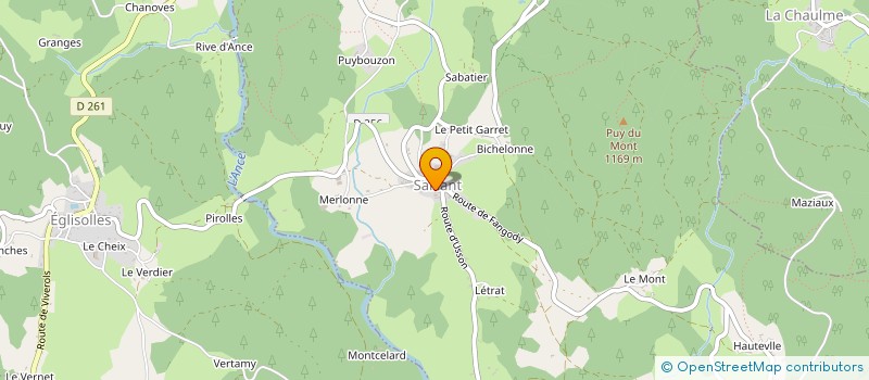 localisation de l'entreprise COMMUNE DE SAILLANT  SAILLANT