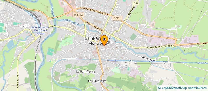localisation de l'entreprise COMMUNE DE SAINT AMAND MONTROND  SAINT-AMAND-MONTROND