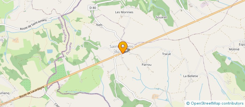 localisation de l'entreprise COMMUNE DE SAINT AMANS DU PECH  SAINT-AMANS-DU-PECH