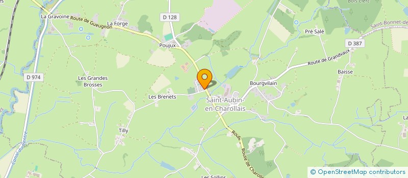 localisation de l'entreprise COMMUNE DE SAINT AUBIN EN CHAROLLAIS  SAINT-AUBIN-EN-CHAROLLAIS