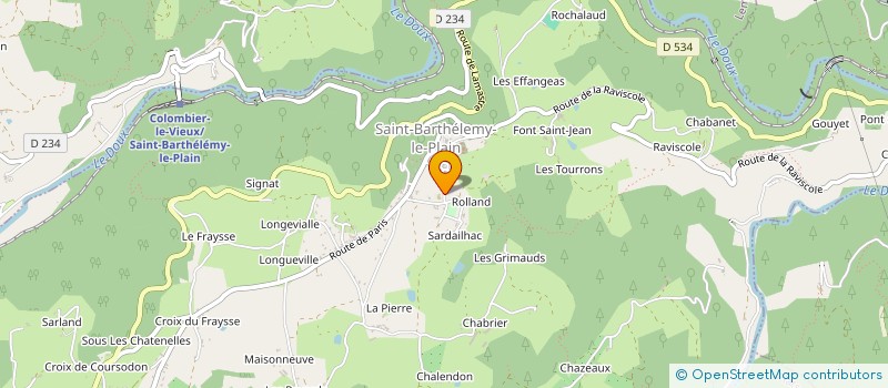 localisation de l'entreprise COMMUNE DE SAINT BARTHELEMY LE PLAIN  SAINT-BARTHELEMY-LE-PLAIN