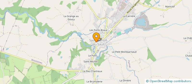localisation de l'entreprise COMMUNE DE SAINT BENOIT DU SAULT à SAINT-BENOIT-DU-SAULT