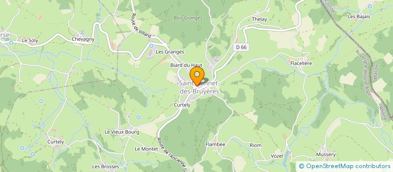 localisation de l'entreprise COMMUNE DE SAINT BONNET DES BRUYERES  SAINT-BONNET-DES-BRUYERES