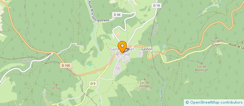 localisation de l'entreprise COMMUNE DE SAINT BONNET LE FROID  SAINT-BONNET-LE-FROID