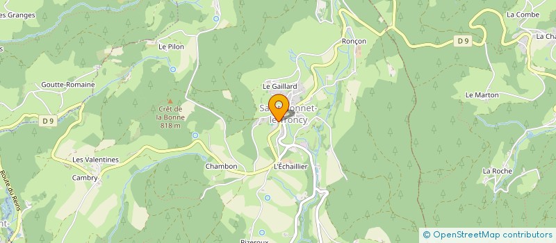 localisation de l'entreprise COMMUNE DE SAINT BONNET LE TRONCY  SAINT-BONNET-LE-TRONCY