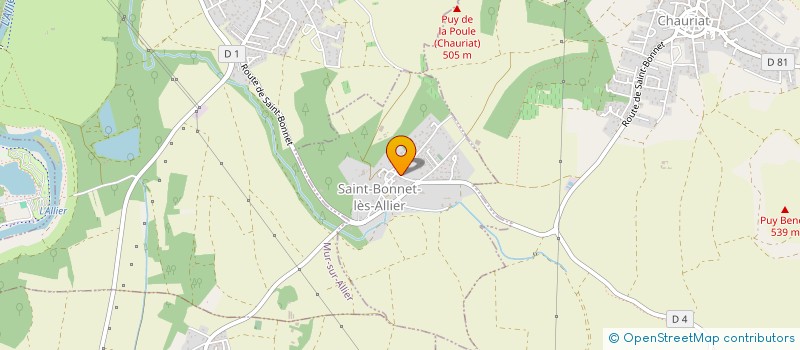 localisation de l'entreprise COMMUNE DE SAINT BONNET LES ALLIER  SAINT-BONNET-LES-ALLIER
