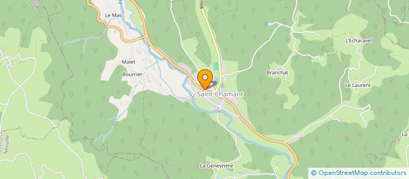 localisation de l'entreprise COMMUNE DE SAINT CHAMANT à SAINT-CHAMANT