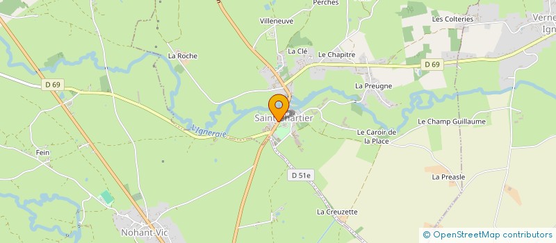 localisation de l'entreprise COMMUNE DE SAINT CHARTIER à SAINT-CHARTIER
