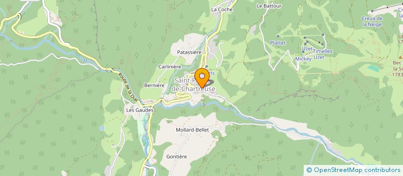 localisation de l'entreprise COMMUNE DE SAINT CHRISTOPHE SUR GUIERS  SAINT-CHRISTOPHE-SUR-GUIERS