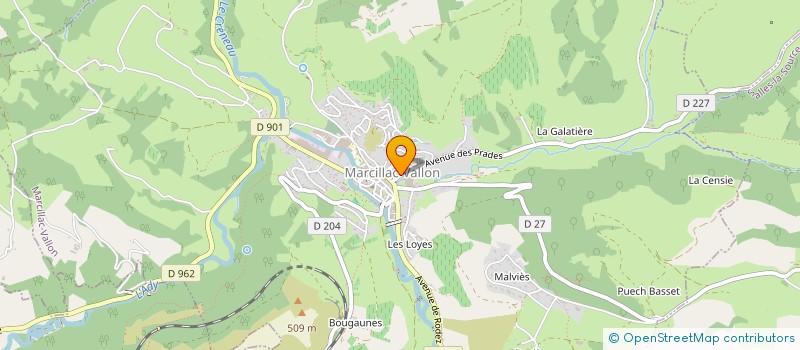 localisation de l'entreprise COMMUNE DE SAINT CHRISTOPHE VALLON  SAINT-CHRISTOPHE-VALLON