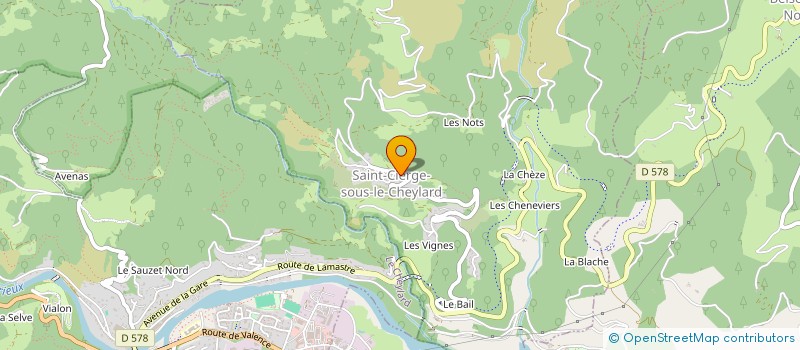 localisation de l'entreprise COMMUNE DE SAINT CIERGE SOUS LE CHEYLARD  SAINT-CIERGE-SOUS-LE-CHEYLARD