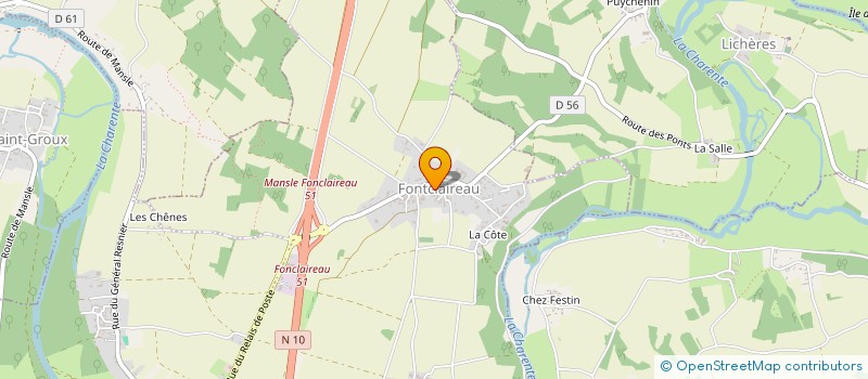 localisation de l'entreprise COMMUNE DE SAINT CIERS SUR BONNIEURE à SAINT-CIERS-SUR-BONNIEURE