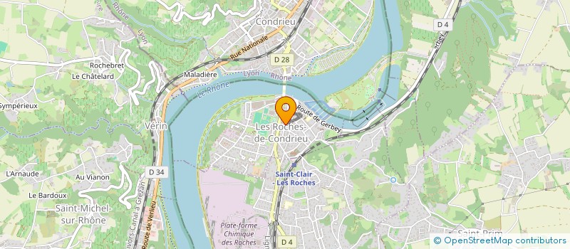 localisation de l'entreprise COMMUNE DE SAINT CLAIR DU RHONE  SAINT-CLAIR-DU-RHONE