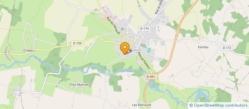 localisation de l'entreprise COMMUNE DE SAINT CLAUD à SAINT-CLAUD