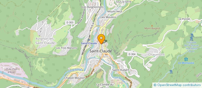 localisation de l'entreprise COMMUNE DE SAINT-CLAUDE à SAINT-CLAUDE