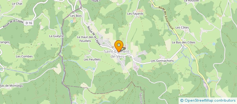 localisation de l'entreprise COMMUNE DE SAINT CLEMENT DE VERS  SAINT-CLEMENT-DE-VERS