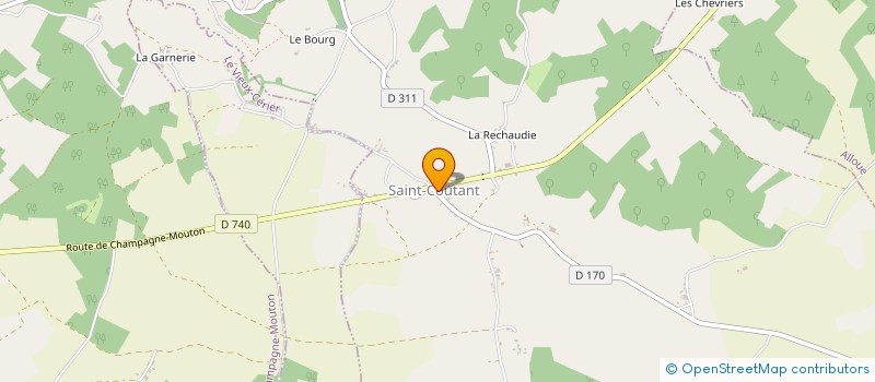 localisation de l'entreprise COMMUNE DE SAINT COUTANT  SAINT-COUTANT