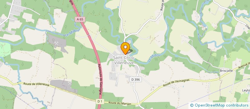 localisation de l'entreprise COMMUNE DE SAINT CRICQ VILLENEUVE  SAINT-CRICQ-VILLENEUVE