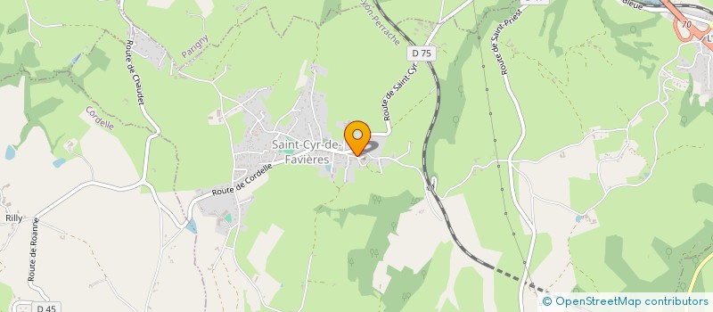 localisation de l'entreprise COMMUNE DE SAINT CYR DE FAVIERES  SAINT-CYR-DE-FAVIERES