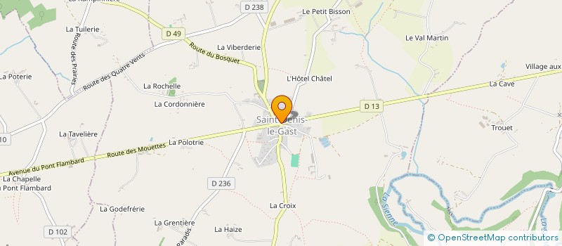 localisation de l'entreprise COMMUNE DE SAINT DENIS LE GAST  SAINT-DENIS-LE-GAST