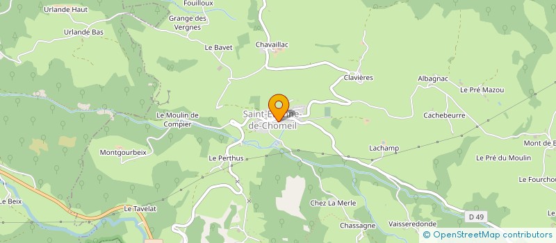 localisation de l'entreprise COMMUNE DE SAINT ETIENNE DE CHOMEIL à SAINT-ETIENNE-DE-CHOMEIL