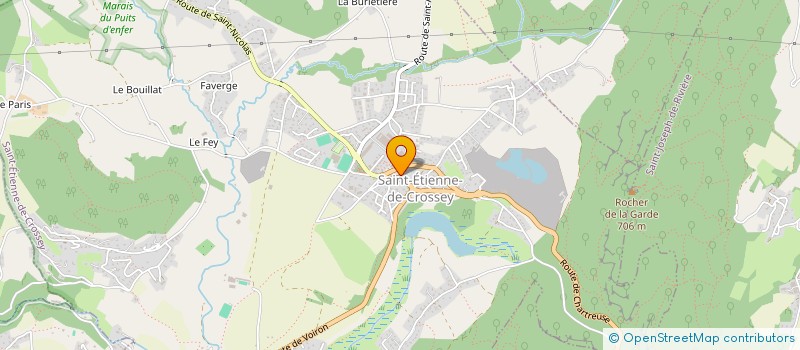 localisation de l'entreprise COMMUNE DE SAINT ETIENNE DE CROSSEY  SAINT-ETIENNE-DE-CROSSEY