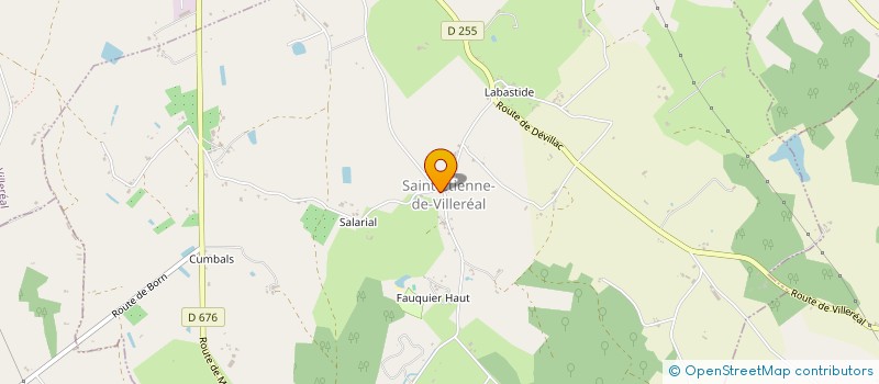 localisation de l'entreprise COMMUNE DE SAINT ETIENNE DE VILLEREAL  SAINT-ETIENNE-DE-VILLEREAL