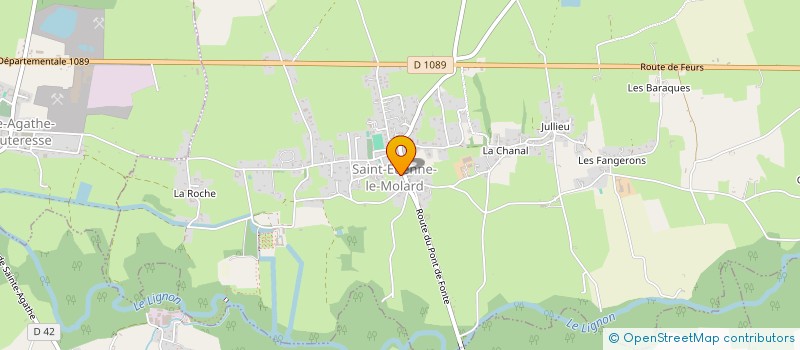 localisation de l'entreprise COMMUNE DE SAINT ETIENNE LE MOLARD  SAINT-ETIENNE-LE-MOLARD