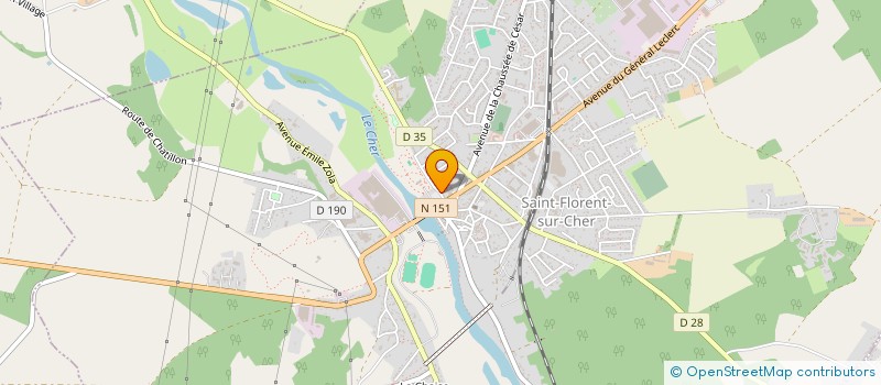 localisation de l'entreprise COMMUNE DE SAINT FLORENT SUR CHER  SAINT-FLORENT-SUR-CHER