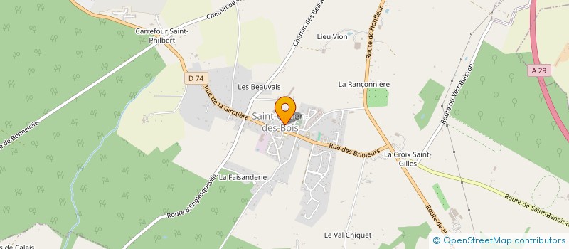 localisation de l'entreprise COMMUNE DE SAINT GATIEN DES BOIS  SAINT-GATIEN-DES-BOIS
