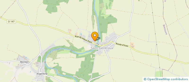 localisation de l'entreprise COMMUNE DE SAINT GENEROUX  SAINT-GENEROUX